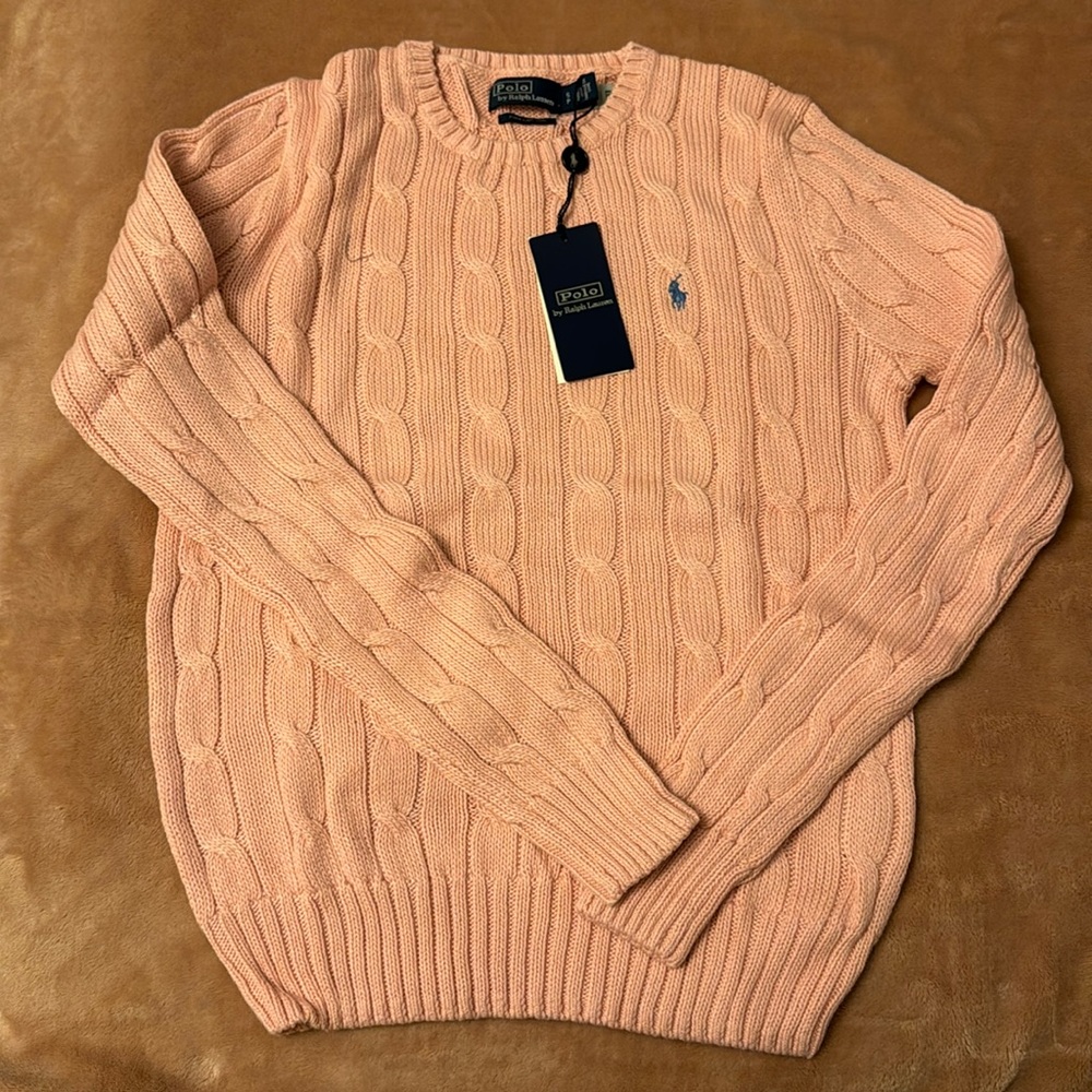 Pink cewneck size small nwt Ralp Lauren Polo